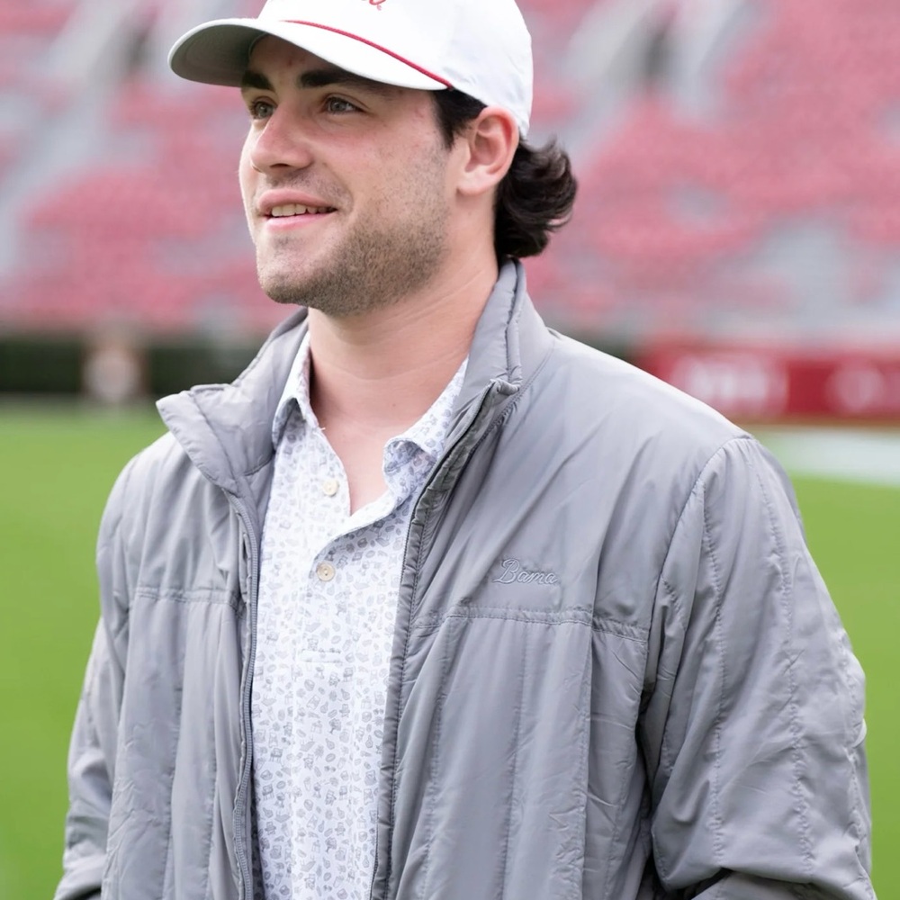 Men's Gray Bama embroidered Jacket